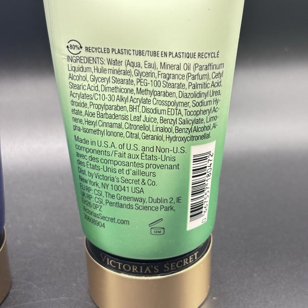 Set Of 2 Victoria Secret Hydrating Body Lotion Pear Glacé & Midnight Bloom 8 oz - Picture 10 of 16